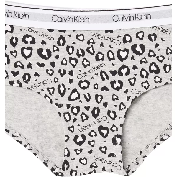 imageCalvin Klein Girls Soft Cotton Modal Hipster Panty 6 PackLeopard  Heather Pink