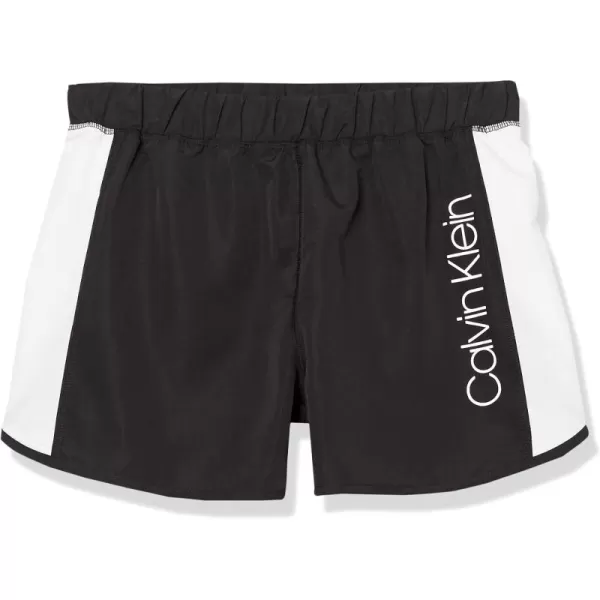 imageCalvin Klein Girls Performance Running Shorts QuickDrying Mesh Elastic Waistband ampamp Pullon StyleBlack Tulip