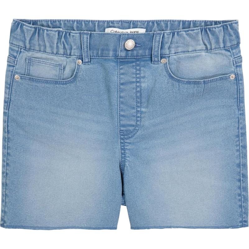 imageCalvin Klein Girls Pullon Stretch Denim Jean ShortsCirrusPull on