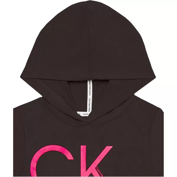 imageCalvin Klein Girls Performance Sport Hoodie Sweatshirt DressBlack Logo