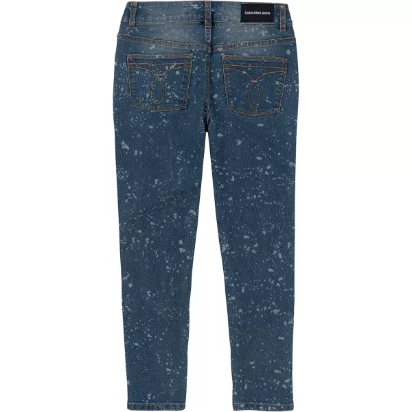 imageCalvin Klein Girls Skinny Fit Stretch Denim 5Pocket JeansLaguna Bleach