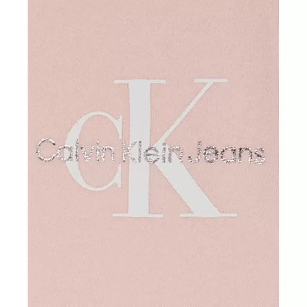 imageCalvin Klein Girls Soft Fleece Logo Sweatpants Comfortable Fit and Elastic WaistbandCrystal Pink