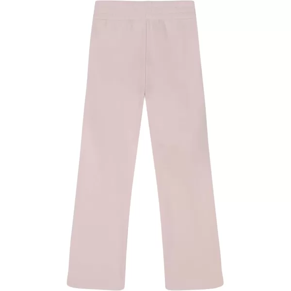 imageCalvin Klein Girls Soft Fleece Logo Sweatpants Comfortable Fit and Elastic WaistbandPeony Shimmer