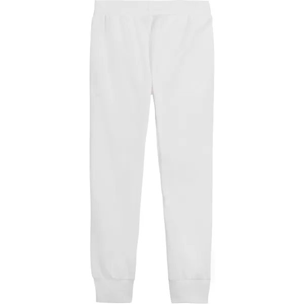 imageCalvin Klein Girls Soft Fleece Logo Sweatpants Comfortable Fit and Elastic WaistbandWhite Vertical