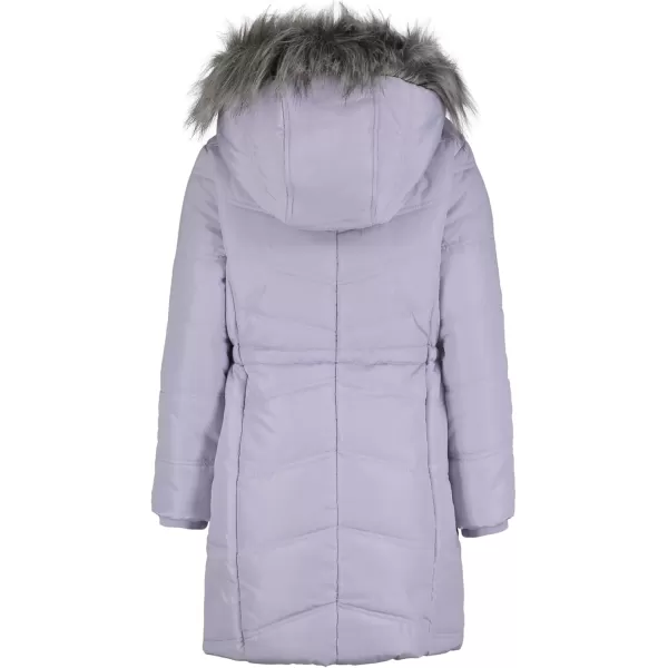 imageCalvin Klein girls Hooded Winter Puffer Jacket Fulllength Heavyweight Coat With Fleece LiningAerial Cosmic Sky