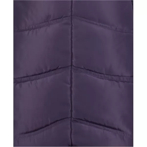 imageCalvin Klein girls Hooded Winter Puffer Jacket Fulllength Heavyweight Coat With Fleece LiningPurple Aerial