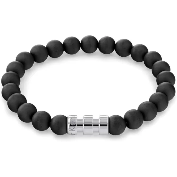 imageCalvin Klein BRACELET Calvin Klein Jewelry Mens Bracelet Round Bead and Steel Metal Color Black Model 35000104Black