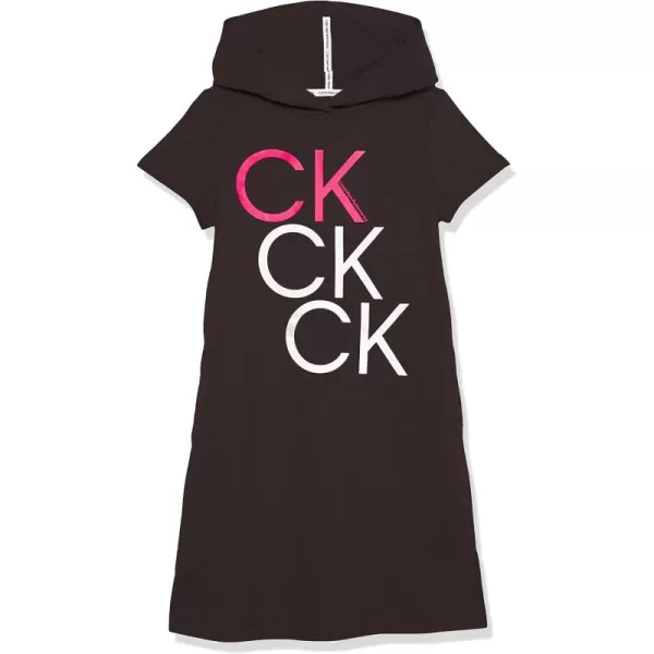 imageCalvin Klein Girls Performance Sport Hoodie Sweatshirt DressBlack Logo