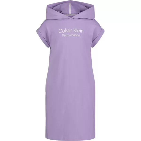 imageCalvin Klein Girls Performance Sport Hoodie Sweatshirt DressPurple Rose