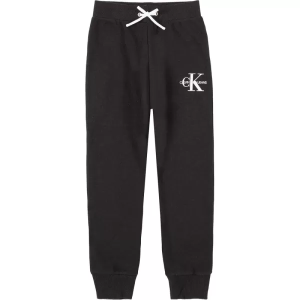 imageCalvin Klein Girls Soft Fleece Logo Sweatpants Comfortable Fit and Elastic WaistbandBlack Monogram