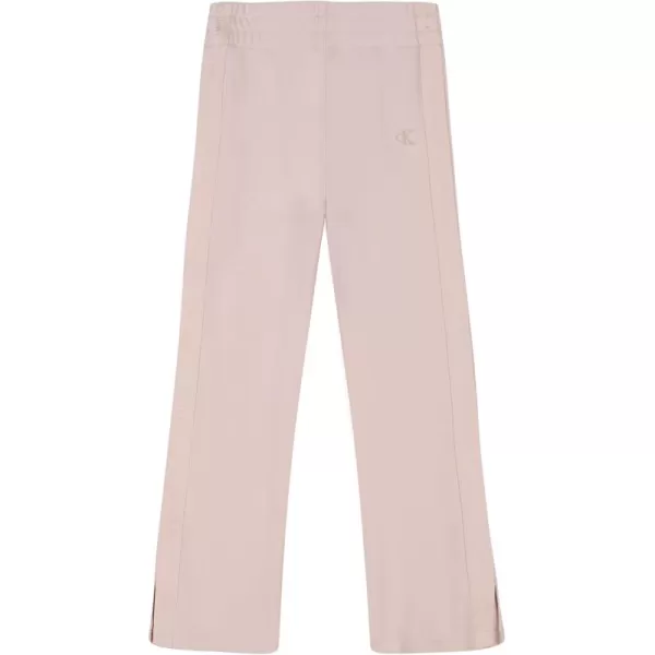 imageCalvin Klein Girls Soft Fleece Logo Sweatpants Comfortable Fit and Elastic WaistbandPeony Shimmer