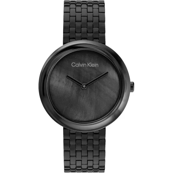 imageCalvin Klein Twisted Bezel  Womens 2H Quartz Stainless Steel Watch  Water Resistant 3 ATM30 Meters  Premium Ladies Timepiece for Every Occasion  34mmBlack Mother of Pearl