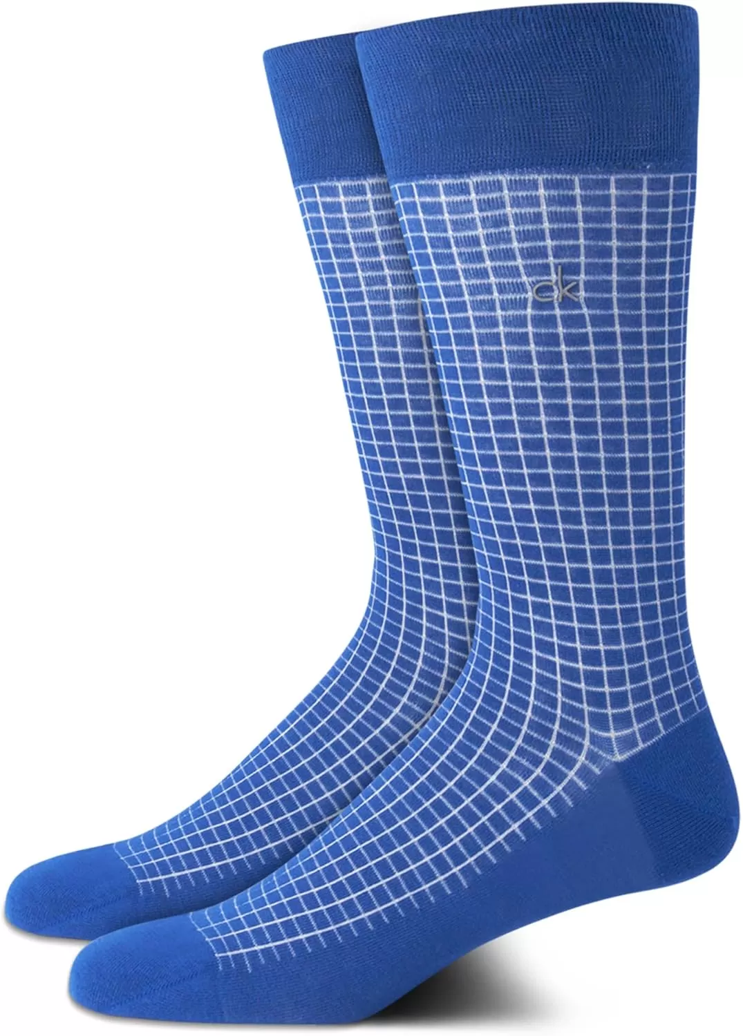 imageCalvin Klein Mens Dress Socks  Luxury and Egyptian Cotton Blend Dress Socks 2 PairBlue Pattern