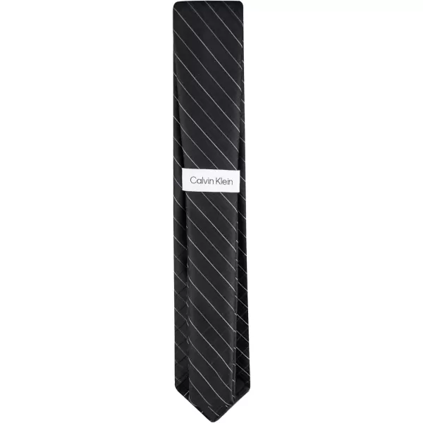imageCalvin Klein Boys Solid and Pattern Ties  Big BoysTieBlack Grid