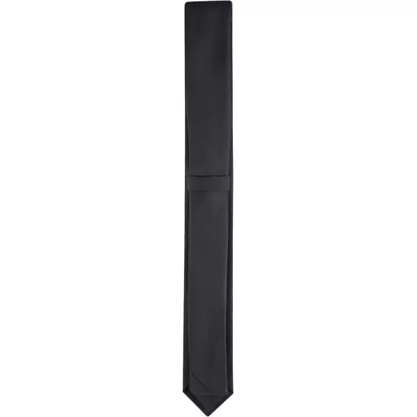 imageCalvin Klein Mens Classic Black Solid and Pattern Ties Standard and Extra Long SizesBlack Luxe