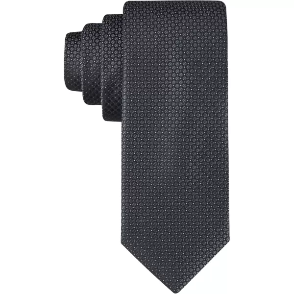 imageCalvin Klein Mens Classic Black Solid and Pattern Ties Standard and Extra Long SizesBlack Micro