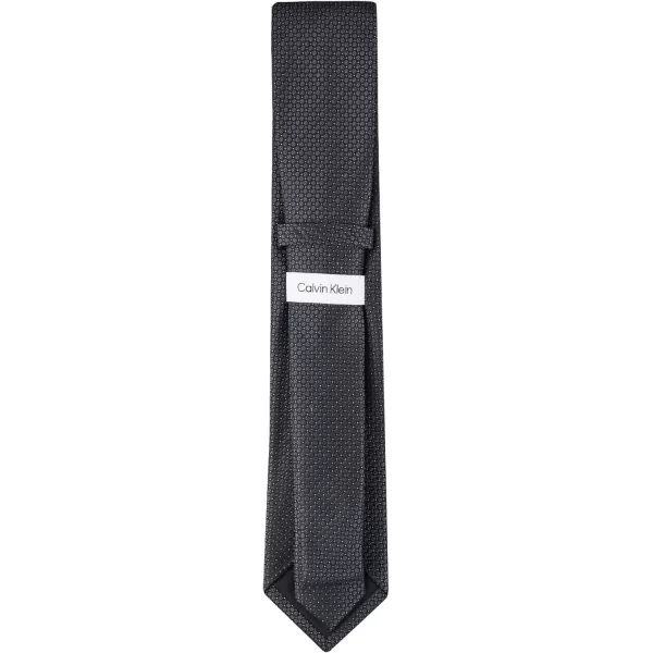 imageCalvin Klein Mens Classic Black Solid and Pattern Ties Standard and Extra Long SizesBlack Micro