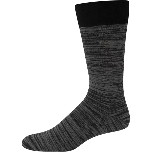 imageCalvin Klein Mens Dress Socks  Cotton Blend Crew Patterned Socks 4 PairsBlueTan Multi