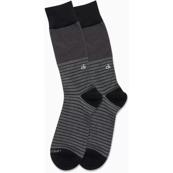 imageCalvin Klein Mens Dress Socks  Luxury and Egyptian Cotton Blend Dress Socks 2 PairBlack Pattern