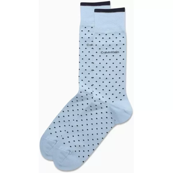 imageCalvin Klein Mens Dress Socks  Luxury and Egyptian Cotton Blend Dress Socks 2 PairBlue Dot