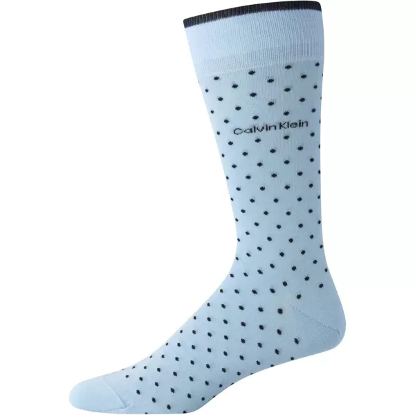 imageCalvin Klein Mens Dress Socks  Luxury and Egyptian Cotton Blend Dress Socks 2 PairBlue Dot