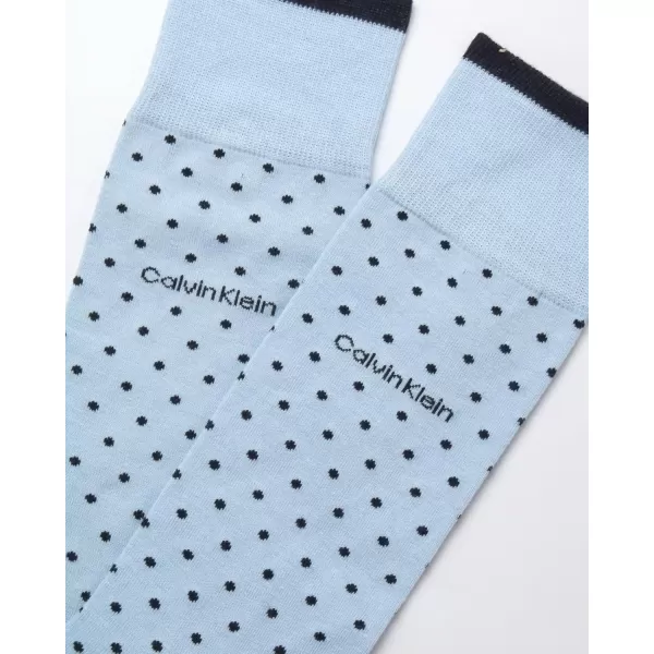 imageCalvin Klein Mens Dress Socks  Luxury and Egyptian Cotton Blend Dress Socks 2 PairBlue Dot