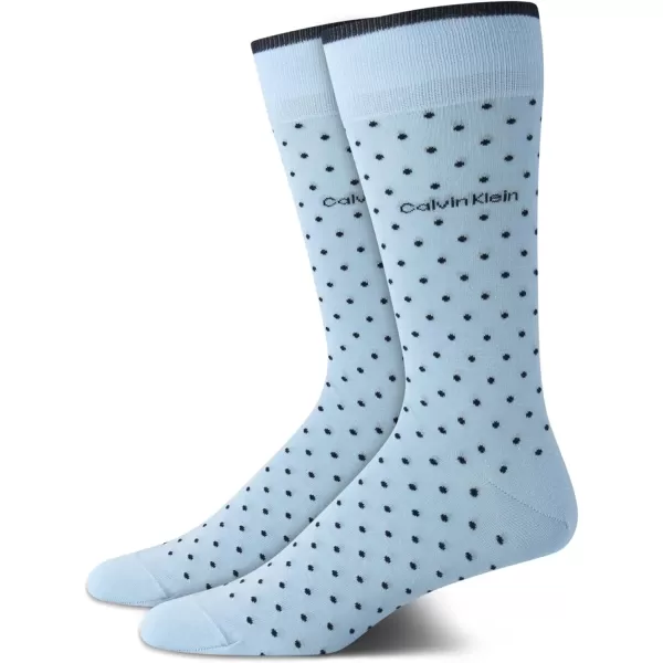 imageCalvin Klein Mens Dress Socks  Luxury and Egyptian Cotton Blend Dress Socks 2 PairBlue Dot