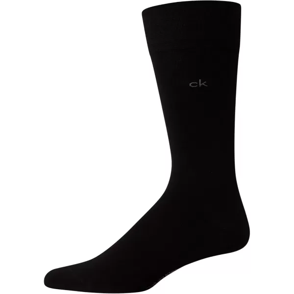 imageCalvin Klein Mens Dress Socks  Luxury and Egyptian Cotton Blend Dress Socks 2 PairDark Black