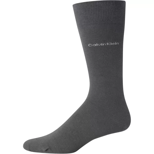 imageCalvin Klein Mens Dress Socks  Luxury and Egyptian Cotton Blend Dress Socks 2 PairGraphite Heather