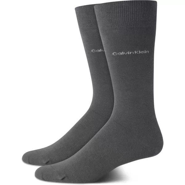 imageCalvin Klein Mens Dress Socks  Luxury and Egyptian Cotton Blend Dress Socks 2 PairGraphite Heather