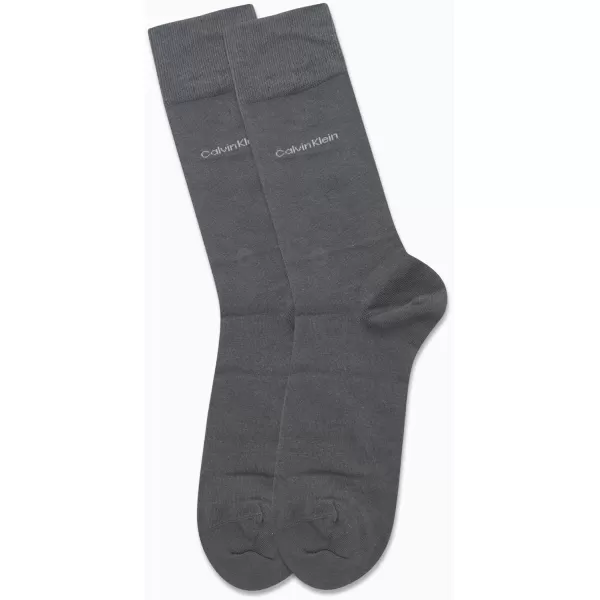 imageCalvin Klein Mens Dress Socks  Luxury and Egyptian Cotton Blend Dress Socks 2 PairGraphite Heather