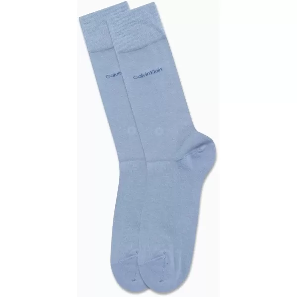 imageCalvin Klein Mens Dress Socks  Luxury and Egyptian Cotton Blend Dress Socks 2 PairLight Blue