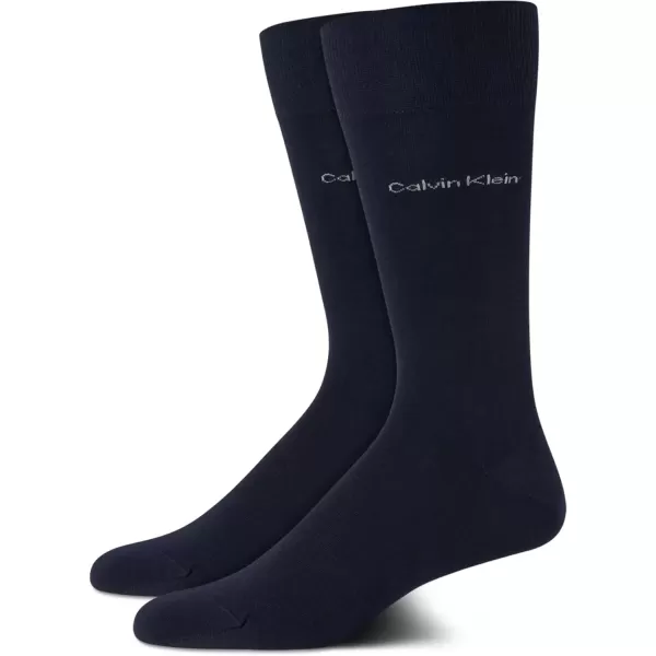 imageCalvin Klein Mens Dress Socks  Luxury and Egyptian Cotton Blend Dress Socks 2 PairNavy