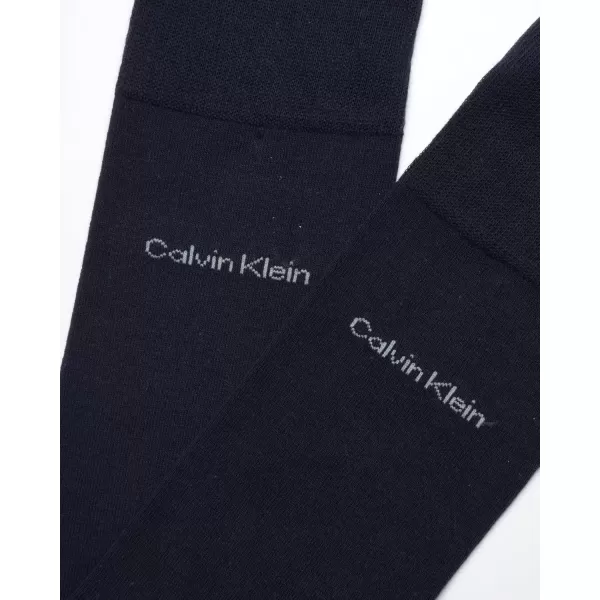 imageCalvin Klein Mens Dress Socks  Luxury and Egyptian Cotton Blend Dress Socks 2 PairNavy