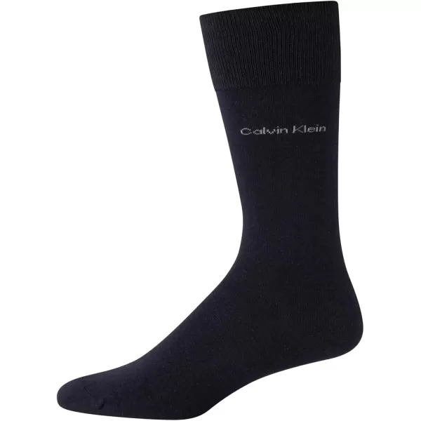 imageCalvin Klein Mens Dress Socks  Luxury and Egyptian Cotton Blend Dress Socks 2 PairNavy Blue