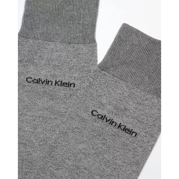 imageCalvin Klein Mens Dress Socks  Luxury and Egyptian Cotton Blend Dress Socks 2 PairSaltpepper