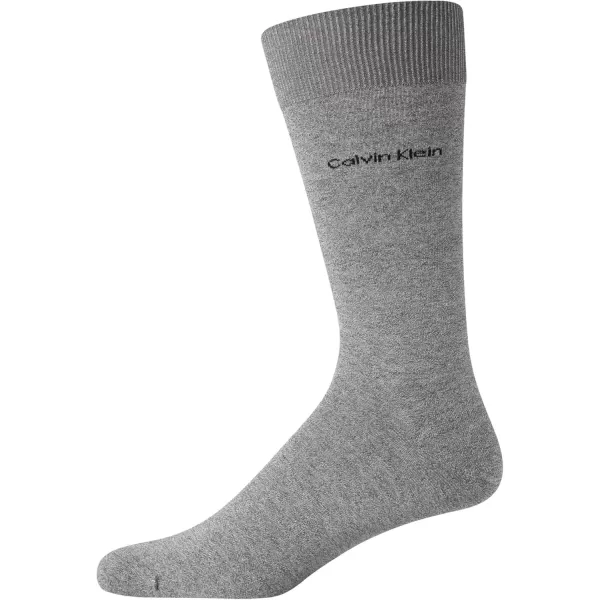 imageCalvin Klein Mens Dress Socks  Luxury and Egyptian Cotton Blend Dress Socks 2 PairSaltpepper