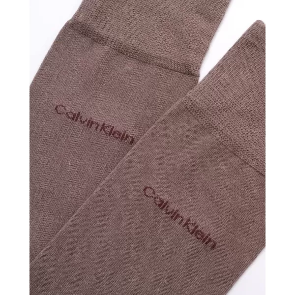 imageCalvin Klein Mens Dress Socks  Luxury and Egyptian Cotton Blend Dress Socks 2 PairSmoke Brown