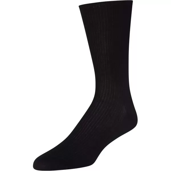 imageCalvin Klein Mens Dress Socks  Solid And Pattern Cotton Blend Dress Crew 6 PackBlack Textured