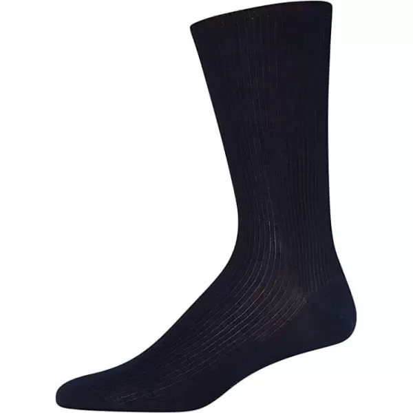 imageCalvin Klein Mens Dress Socks  Solid And Pattern Cotton Blend Dress Crew 6 PackNavy