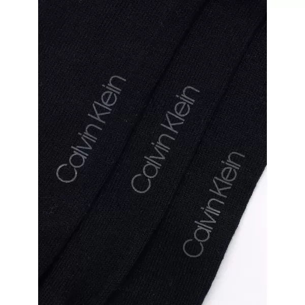 imageCalvin Klein Mens Dress Socks  Solid And Pattern Cotton Blend Dress Crew 6 PackNavy Blue