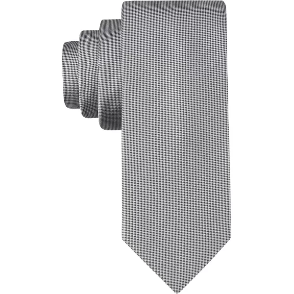 imageCalvin Klein Mens Silver Spun Solid Necktie Standard and Extra Long SizesSilver Spun Solid