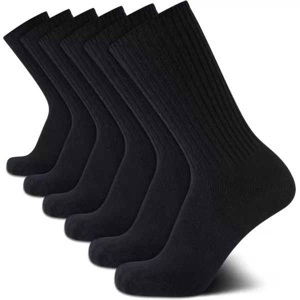 imageCalvin Klein Mens Socks  Lightweight Cotton Blend Crew Socks 6 PairsNavy