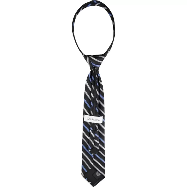 imageCalvin Klein boys Adjustable Pretied Zipper Tie  Big BoysTieBlack Stripe Zip