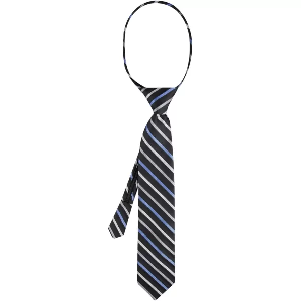 imageCalvin Klein boys Adjustable Pretied Zipper Tie  Big BoysTieBlack Stripe Zip