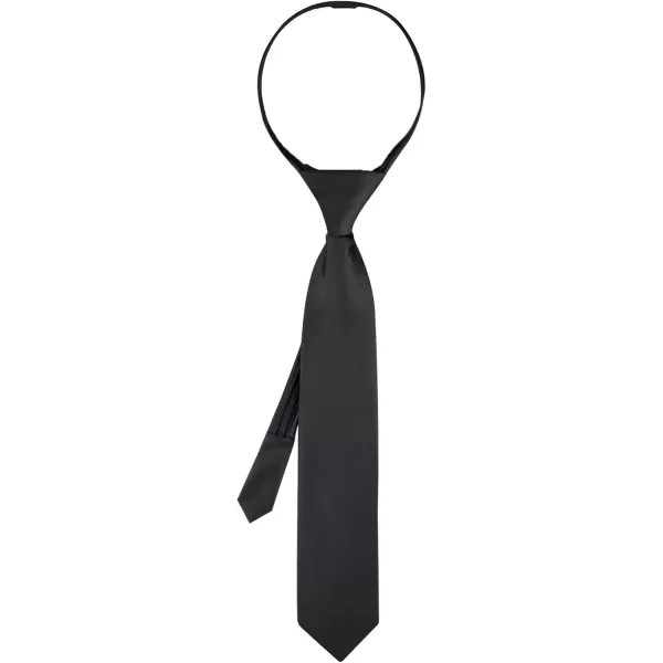 imageCalvin Klein boys Adjustable Pretied Zipper Tie  Big BoysTieBlack Zip