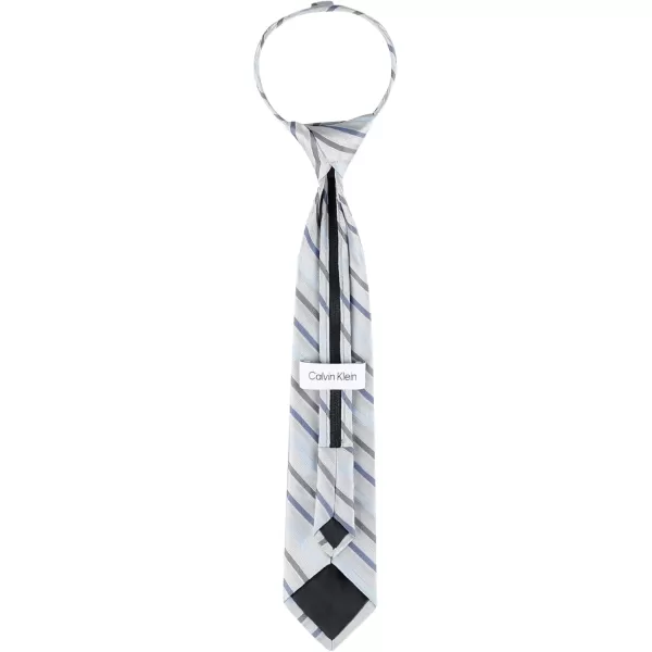 imageCalvin Klein boys Adjustable Pretied Zipper Tie  Big BoysTieSilver Stripe Zip