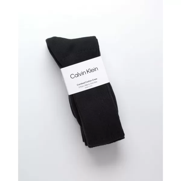 imageCalvin Klein Mens Athletic Socks  3 Pack Cotton Blend Cushioned Sole Dress Socks  NonBinding Crew Socks for MenNavy