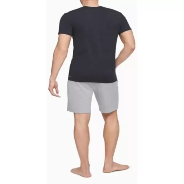 imageCalvin Klein Mens Cotton Stretch 3Pack Undershirts3 Black  Crewneck