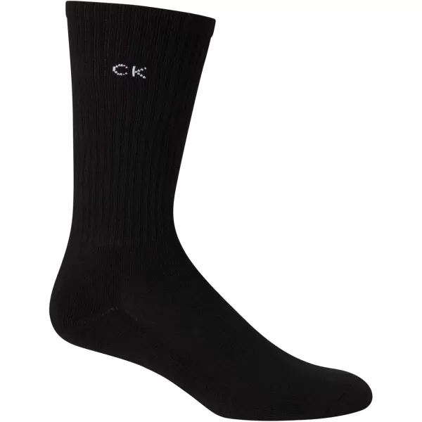 imageCalvin Klein Mens Crew Socks  12 Pack Performance Cushioned Comfort MidCalf Socks  Athletic Socks for Men Sizes 712Black